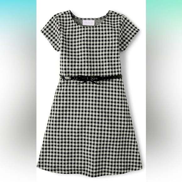 Place Other - Children’s Place Gingham Belted Short Sleeve Dress Size 12